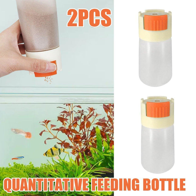 2pcs Moisture-Proof Fish Food Dispenser Bottles Set Automatic Feeding 150ml