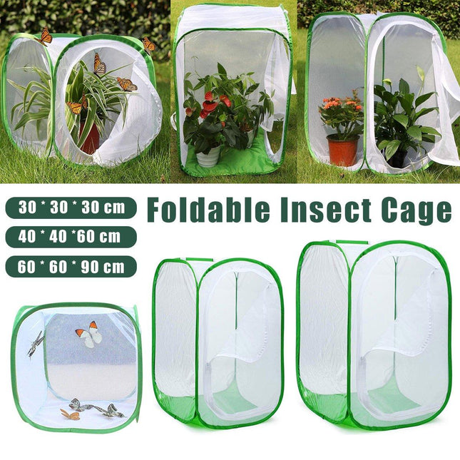 Collapsible Insect Cage Garden Insect Screen Plant Cultivation Cage for Outdoor