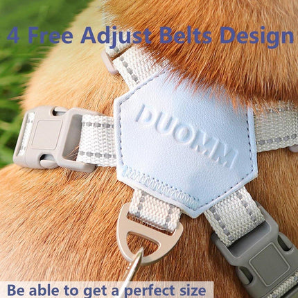 Reflective Dog Leash Vest Type Pet Harness Adjustable Chest Strap Small Dogs