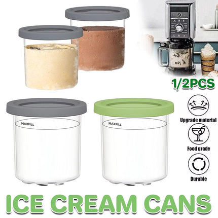 1 or 2 Pieces Ice Cream Tin Container Storage Box for Ice Cream Making Home