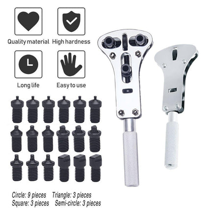 Watch Repair Back Case Opener Wrench Screw Cover Remover Tool Kit