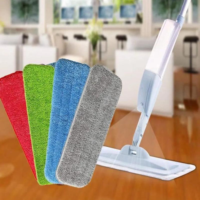 Replacement Microfiber Flat Mop Head Refill Floor Cleaning Pads Absorbent Cloths 4PCS - Aimall