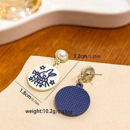 Cute Cartoon Asymmetrical Stud Earrings Fun Fashion Jewelry for Daily Outfits