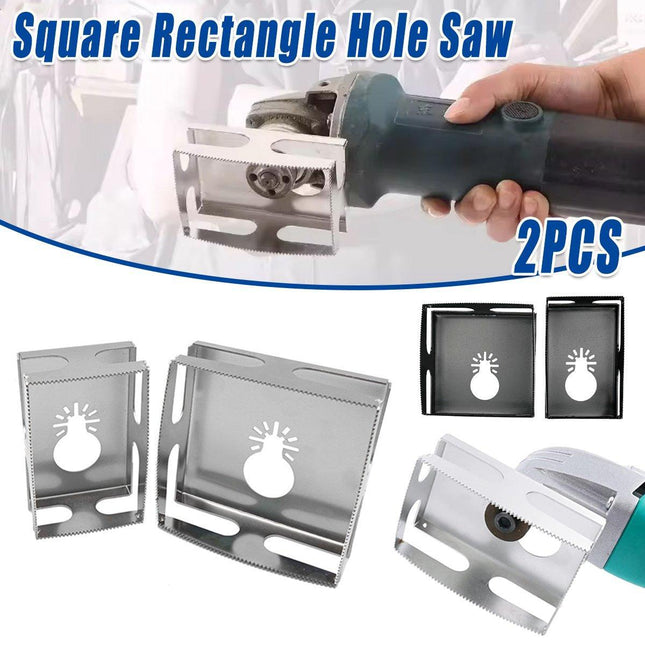 2X Electrical Cutter Tool Square Hole Saw Blade Woodworking Wall box Slot