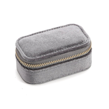 Velvet Mini Travel Jewelry Storage Box Portable Organizer Ring Earring Holder
