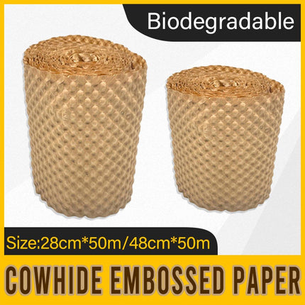 Cowhide Pressure Bubble Paper Roll Shock Absorbing Biodegradable Cushioning Wrap