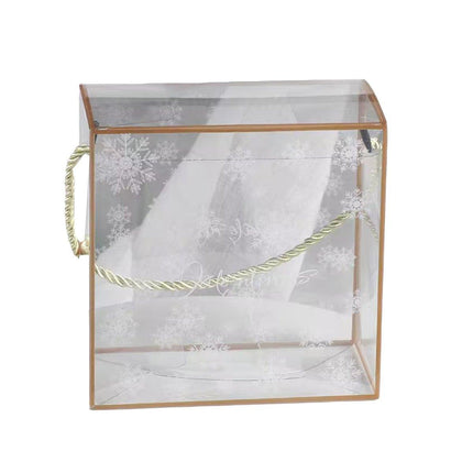 20PCS PET Handheld Snowflake Crisp Nougat Toffee Cookie Gift Packaging Box