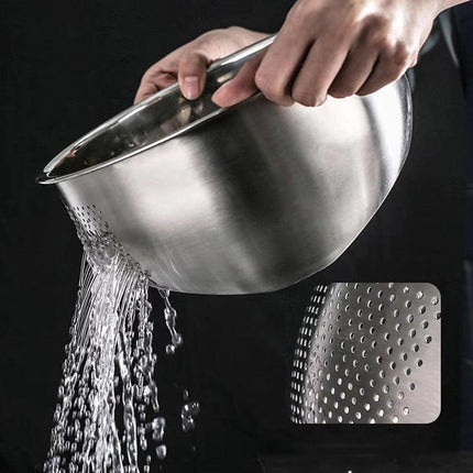 304 Stainless Steel Drain Basket for Rice Washing Vegetables Household Strainer