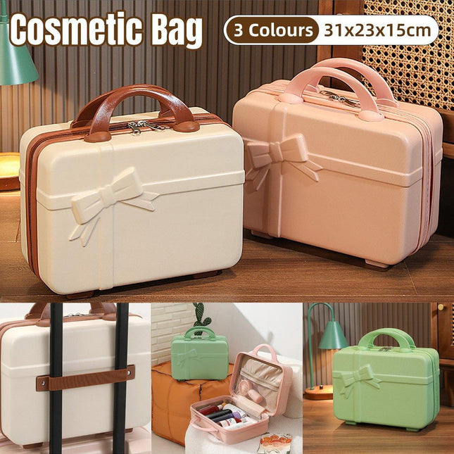 14 Inch Bow Hand Luggage Mini Makeup Case Travel Storage Gift Suitcase for Women