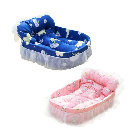 Cat Kennel Universal Cat Sleeping Nest Princess Style Lace Pet Special Kitten Cyber Red Mat