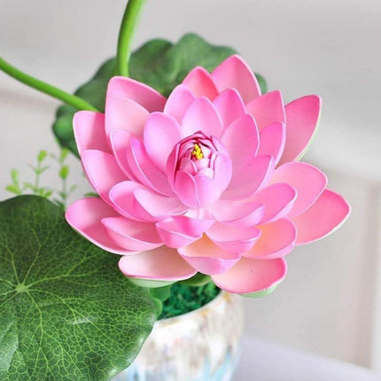 2PCS Simulation Lotus Flower Water Lily Decoration EVA Small Artificial Plant