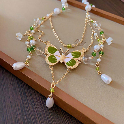 Butterfly Choker Necklace Women Summer Dopamine Fashion Jewelry Gift Set