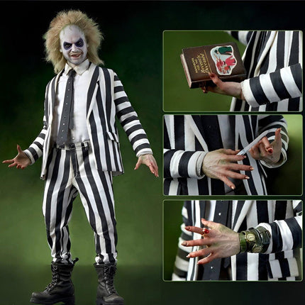 Archmage Cos Suit Beetle Sauce Michael Keaton Black And White Striped Suit Cosplay Halloween Suit