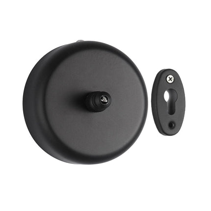 Black Round Wall Mounted Retractable Clothesline for Bathroom Balcony Hotel Use