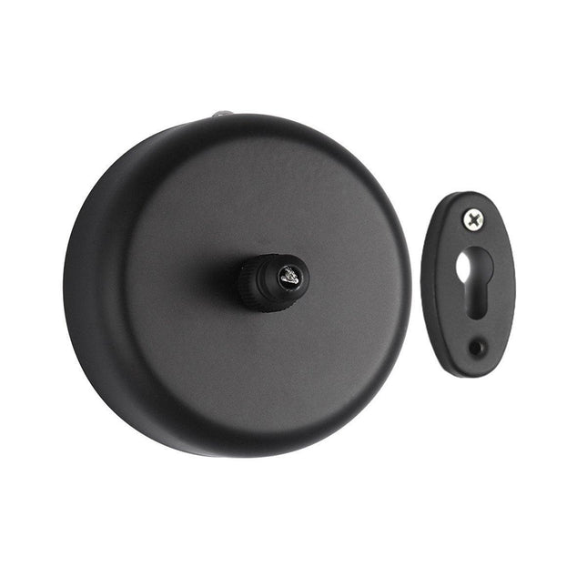 Black Round Wall Mounted Retractable Clothesline for Bathroom Balcony Hotel Use