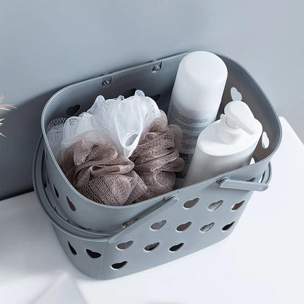 4pcs Handheld Love Storage Basket Bathroom Organizer Bath Storage Basket Set