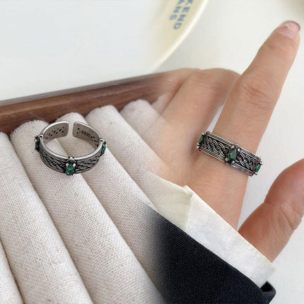 Non-Fading Hip Hop Open Ring for Girls Stylish Adjustable Fashion Jewelry