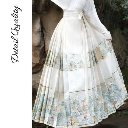New Chinese Style Hanfu Set Slimming Horse Skirt Daily Wear Fairy Skirt Girls