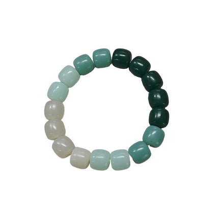 Lucky Gradient Beads Bracelet Elastic Couple Women Friends Gift Fashion - Aimall