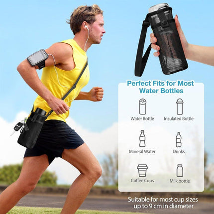 4PCS Outdoor Travel Water Bottle Holder Bag Hanging Pouch for Camping Hiking