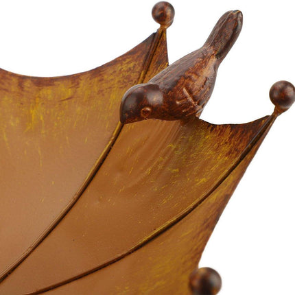 Metal Home Decoration Garden Umbrella Bird Bath Feeder Bird Trough Bird Feeders
