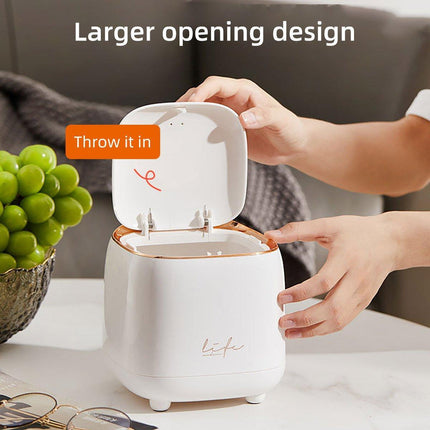 Small Desktop Wastebasket Paper Basket Mini Office Organizer for Desk Storage
