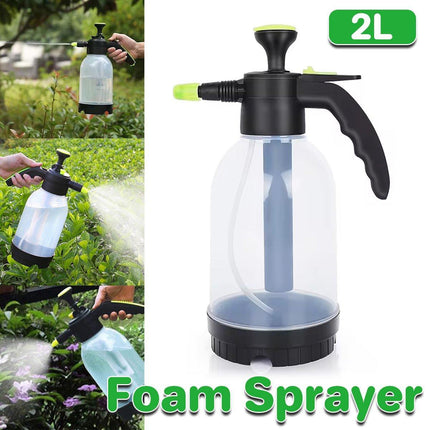 2L Manual Foam Pump Sprayer Adjustable Nozzle Car Wash Home Cleaning