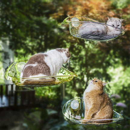 Cat Hammock Bed Glass Hanging Basket Clear Pet Nest Elevated Sleeping Bed