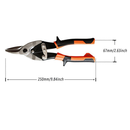 250mm Aviation Tin Snip Heavy Duty Metal Cutting Shears Industrial Scissors Tool