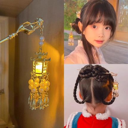 Flower Lantern Fringe Hairpin Hanfu Hair Accessories Vintage Chinese Hair Stick