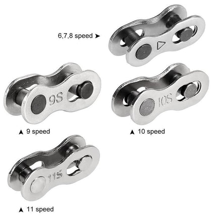 6/7/8/9/10/11 Speed 5 Pairs Bike Chain Master Link Connector QR + Simple Tool - Aimall