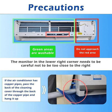 Wash Cover Air Conditioner Cleaning Bags Waterproof Wall Mounted Protectors Kits - Aimall