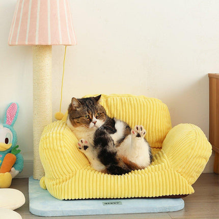 Multifunctional Cat Lounge Cozy Sofa Scratch Post Comfortable Kitty Rest Area - Aimall