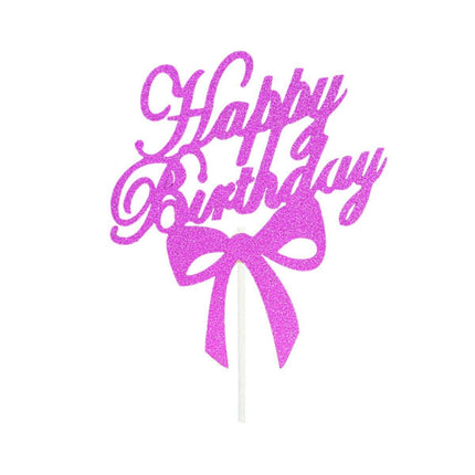 Happy Birthday Cake Topper Colour Printed Acrylic Party Decorations Au Stock - Aimall