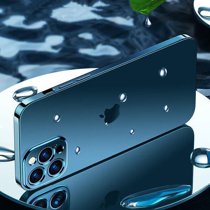Blue For iPhone 13 12 11 Pro Max Case Thin Matte Ultra Slim Shockproof Clear Cover - Aimall