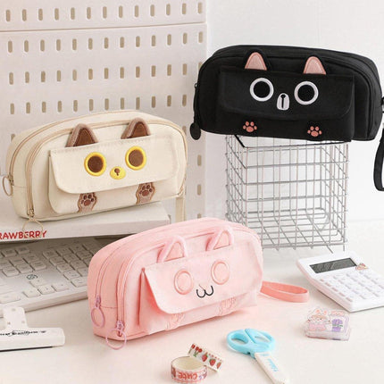 Multifunction Pencil Case For Boys Girls Embroidered Large Capacity Pencil Case