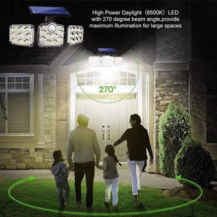 LED Solar Wall Light Outdoor Garden Solar Light with Body Sensor Waterproof
