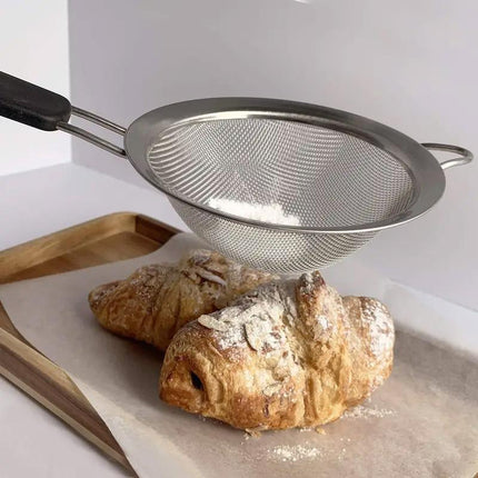3pcs Stainless Steel Strainer Sifter for Soya Milk Flour Tea Juice Leak Proof