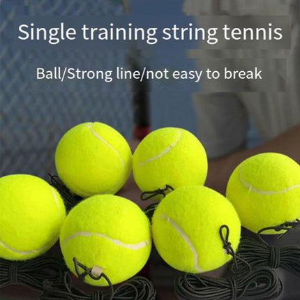 Tennis Training Device Single Rebound Kit with Aluminum Racket and Elastic Band