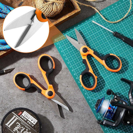Multi Functional Serrated Fishing Scissors for Cutting Line Horse Fishing Gear