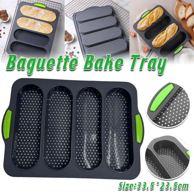 Four-hole Oval Bread Mold Rectangle Non-stick Toast Bread Baking Mold Loaf Pan