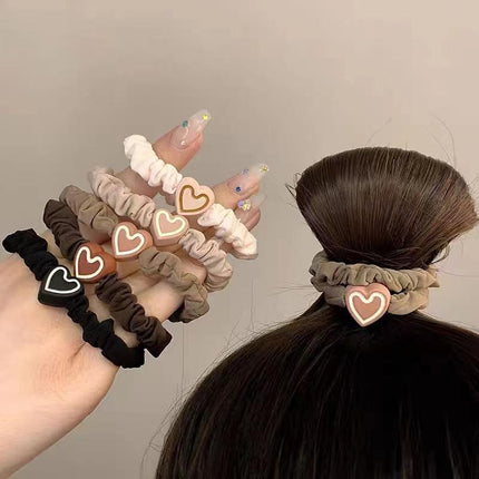 5PCS Hair Bands Girl Ponytail Updo ElasticHair Bands Love Headband Hairless - Aimall