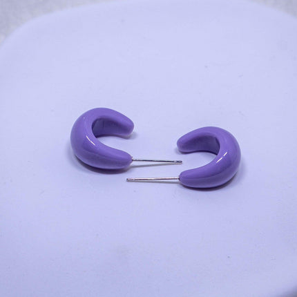 Candy Colour Letter C Stud Earrings Minimalist Design Fashion Jewellery Women