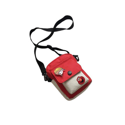 Sesame Street Crossbody Bag Canvas Cartoon Satchel Student Shoulder