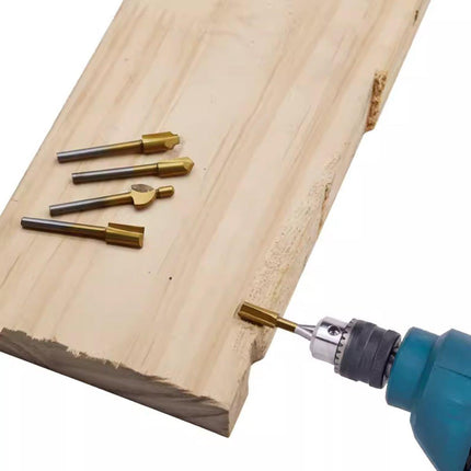 New 10Pcs/Set 3mm Titanium Mini HSS Router Bits Trimmer Shank For Rotary Tool - Aimall