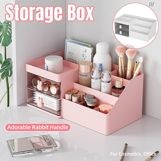 Cartoon Drawer Type Cosmetic Jewelry Storage Box Desktop Student Stationery Box