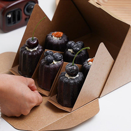 20pcs Triangle Cake Box for Sandwich Lunch Small Food Packaging Simple Design