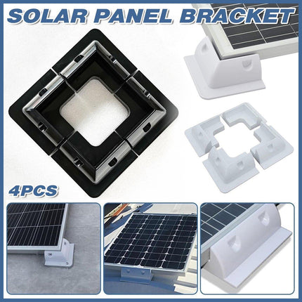 4x Solar Panel Mounting Bracket White Black Corner Set Kit Entry Caravan Boat