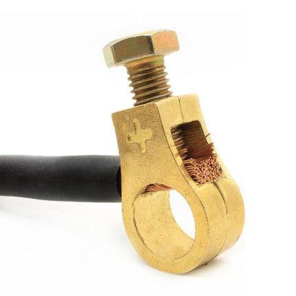 2 Pairs Cable Clamp Battery Clips Car Positive Negative Pure Copper Terminals