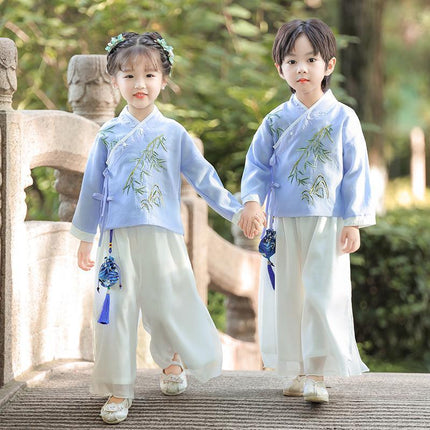 Hanfu Spring Autumn Costume Set for Boys and Girls Chinese Traditional Outfit